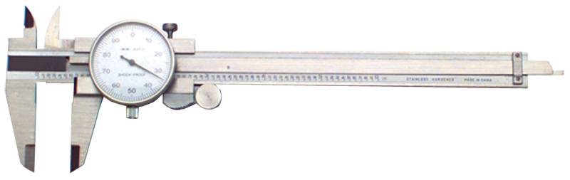 0 - 4'' Measuring Range (.001 Grad.) - Stainless Steel Dial Caliper - Best Tool & Supply