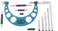 12 - 16'' Measuring Range - .001 Graduation - Ratchet Thimble - Carbide Face - Interchangeable Anvil Micrometer - Best Tool & Supply