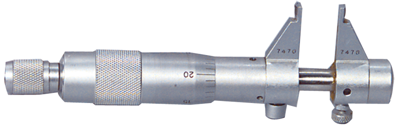 1 - 2'' Measuring Range - .001 Graduation - Ratchet Thimble - Hardened & Ground Face - Inside Micrometer - Best Tool & Supply