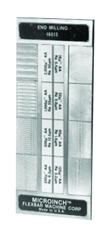 #16009 - 8 Specimans for Checking Surface Grinding Roughness Results - Microinch Comparator Plate - Best Tool & Supply