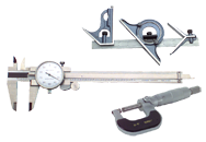 Kit Contains: 0-1" Outside Ratchet Micrometer; 6" Dial Caliper; 4 Piece 12" 4R Combination Square - 6 Piece Layout & Inspection Kit - Best Tool & Supply