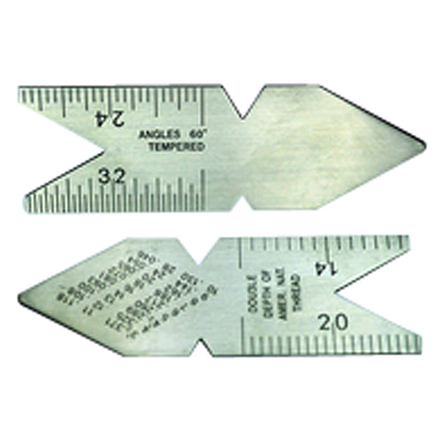 Center Gage - Model 5032 - Metric Standard 60°–0.5 mm and 1.0 mm Graduation - Best Tool & Supply