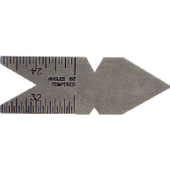 Center Gage - Model CG60 - USA Standard 60°-14ths, 20ths, 24ths, 32nds Graduation - Best Tool & Supply