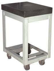 24 x 48" - Surface Plate Stand 0-Ledge with Casters - Best Tool & Supply