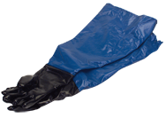 Pair Blue Gauntlet Gloves for Blast Cabinet - Model #2-02025 8" - Best Tool & Supply