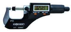 IP54 Electronic Micrometer - 1-2"/50.8mm Range - .00005"/.001mm Resolution - Output S4 Connector - Best Tool & Supply