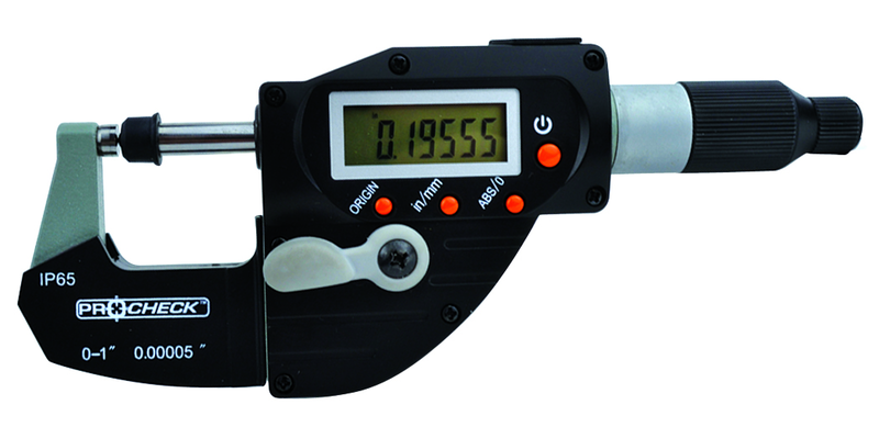 IP65 Ram-Mike Absolute High Speed Micrometer - 0-1"/25.4mm Range - . 00005"/.001mm Resolution - Output L5 Connector - Best Tool & Supply