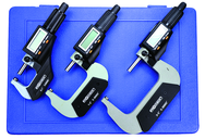 IP40 Electronic Micrometer Set - 0-3"/76.2mm Range - .00005"/.001mm Resolution - Output S4 Connector - Best Tool & Supply