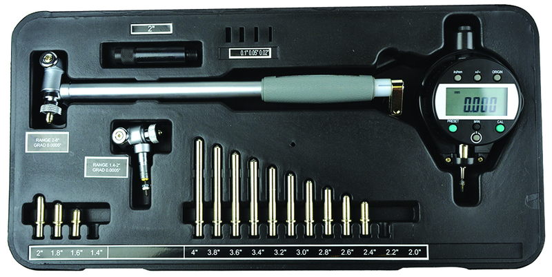 1.4-6" Absolute Electronic Bore Gage- .00005"/.001mm Resolution - Output L5 Connector - Extended Range - Best Tool & Supply