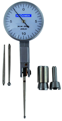 3x1.437" - Long Point - Test Indicator - 0.02/0.0005" White Dial - Best Tool & Supply