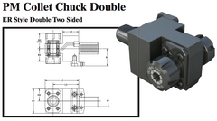 PM Collet Chuck Double (ER Style Double Two Sided) - Part #: PM93.4032ER - Best Tool & Supply