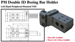 PM Double ID Boring Bar Holder (Left Hand Peripheral Mounted VDI) - Part #: PM91.4025L - Best Tool & Supply