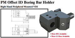 PM Offset ID Boring Bar Holder (Right Hand Peripheral Mounted VDI) - Part #: PM56.4032RL - Best Tool & Supply