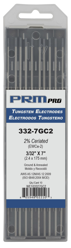 332-7GC2 7" Electrode 2% Ceriated - Best Tool & Supply