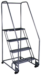 Model 4TR26E4; 4 Steps; 28 x 47'' Base Size - Tilt-N-Roll Ladder - Best Tool & Supply