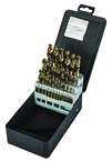 29 Pc. 1/16" - 1/2" by 64ths Cobalt Bronze Oxide Screw Machine Drill Set - Best Tool & Supply