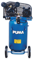 Portable Air Compressors - Model #PK5020VP; 20 Gallon / Vertical Tank; 5HP; 1PH; 115/230V Motor - Best Tool & Supply