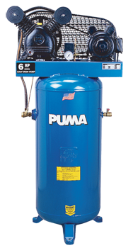 Air Compressors - Model #PP6060V; 60 Gallon / Vertical Tank; 6HP; 1PH; 230V Motor - Best Tool & Supply