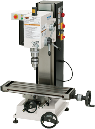 Mill with Dovtail Column - R-8 Spindle - 6-1/4 X 21-5/8'' Table - 3/4 HP - 1PH - 110V Motor - Best Tool & Supply