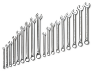 Proto® 18 Piece Full Polish Anti-Slip Fractional and Metric Combination Wrench Set - 12 Point - Best Tool & Supply