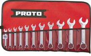 Proto® 11 Piece Full Polish Short Combination Wrench Set - 12 Point - Best Tool & Supply