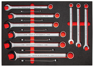 Proto® Foamed 15 Piece Combination Wrench Set- Satin- 12 Point - Best Tool & Supply