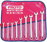 Proto® 9 Piece Full Polish Metric Combination Wrench Set - 12 Point - Best Tool & Supply