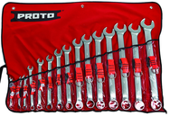 Proto® Tether-Ready 15 Piece Satin Metric Combination ASD Wrench Set - 12 Point - Best Tool & Supply