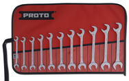 Proto® 11 Piece Full Polish Metric Angle Open-End Wrench Set - Best Tool & Supply