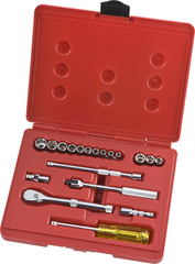 Proto® 1/4" Drive 19 Piece Socket, Combination Set - 6 and 8 Point - Best Tool & Supply