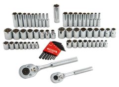 Proto® 1/4" & 3/8" Drive 63 Piece Socket Set- 6 & 12 Point- Tools Only - Best Tool & Supply
