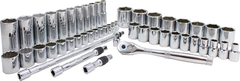 Proto® 3/8" & 1/2" Drive 50 Piece Combination Socket Set - 6 and 12 Point - Best Tool & Supply