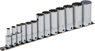 Proto® Tether-Ready 3/8" Drive 13 Piece Deep Socket Set - 12 Point - Best Tool & Supply