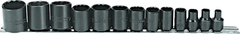 Proto® 3/8" Drive 13 Piece Black Oxide Socket Set - 12 Point - Best Tool & Supply