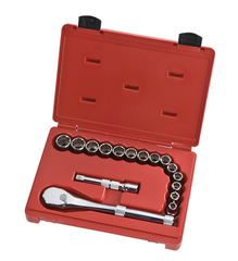 Proto® 1/2" Drive 16 Piece Metric Socket Set - 12 Point - Best Tool & Supply