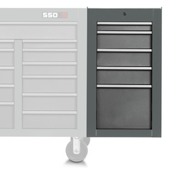 Proto® 550S Side Cabinet - 5 Drawer, Dual Gray - Best Tool & Supply