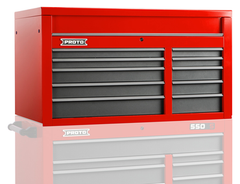 Proto® 550S 50" Top Chest - 10 Drawer, Gloss Red - Best Tool & Supply