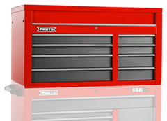Proto® 550S 50" Top Chest - 8 Drawer, Gloss Red - Best Tool & Supply