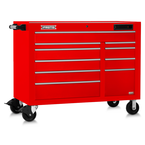 Proto® 550E 50" Front Facing Power Workstation w/ USB - 10 Drawer, Gloss Red - Best Tool & Supply