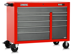 Proto® 550E 50" Power Workstation - 10 Drawer, Safety Red and Gray - Best Tool & Supply