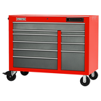 Proto® 550E 50" Front Facing Power Workstation w/ USB - 10 Drawer, Safety Red and Gray - Best Tool & Supply