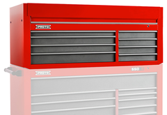 Proto® 550S 66" Top Chest - 8 Drawer, Safety Red and Gray - Best Tool & Supply