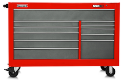 Proto® 550S 66" Workstation - 11 Drawer, Safety Red and Gray - Best Tool & Supply