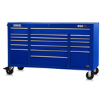 Proto® 550E 67" Power Workstation - 18 Drawer, Gloss Blue - Best Tool & Supply