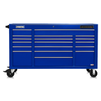 Proto® 550E 67" Front Facing Power Workstation w/ USB - 18 Drawer, Gloss Blue - Best Tool & Supply