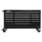 Proto® 550E 67" Front Facing Power Workstation w/ USB - 18 Drawer, Dual Black - Best Tool & Supply