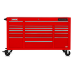 Proto® 550E 67" Front Facing Power Workstation w/ USB - 18 Drawer, Gloss Red - Best Tool & Supply