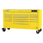 Proto® 550E 67" Front Facing Power Workstation w/ USB - 18 Drawer, Gloss Yellow - Best Tool & Supply