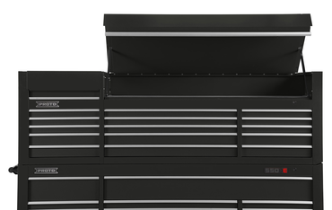Proto® 550S 88" Top Chest - 15 Drawer, Gloss Black - Best Tool & Supply