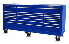 Proto® 550S 88" Workstation - 22 Drawer, Gloss Blue - Best Tool & Supply